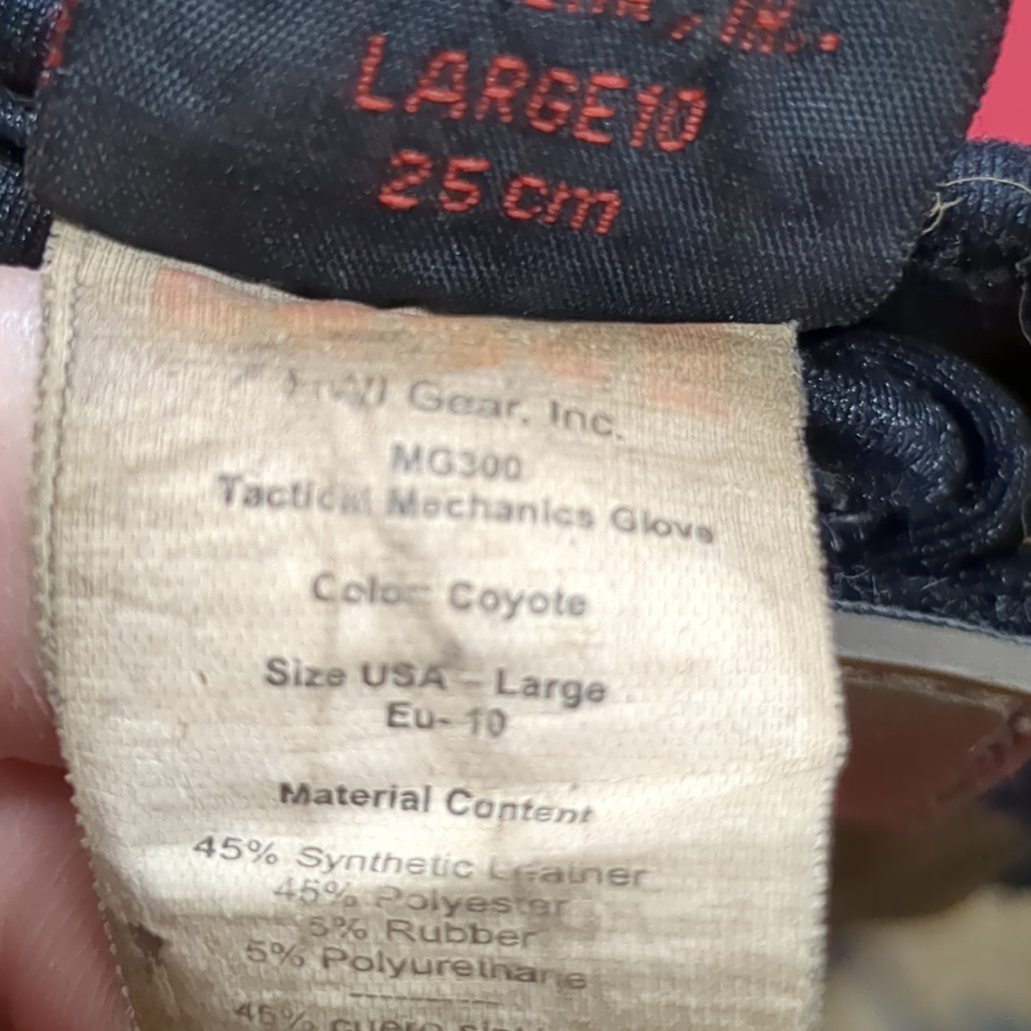 HWI TAC-TEX TACTICAL Mechanic Gloves Coyote Size Large (cb03-C95)