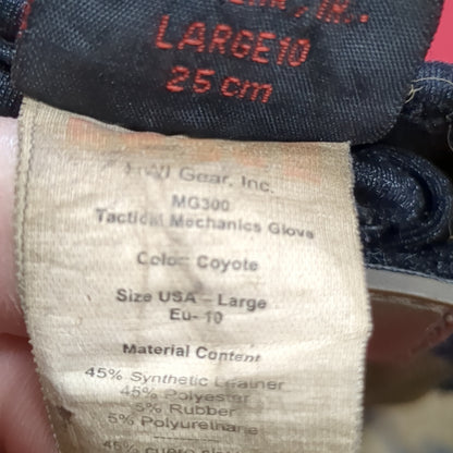 HWI TAC-TEX TACTICAL Mechanic Gloves Coyote Size Large (cb03-C95)
