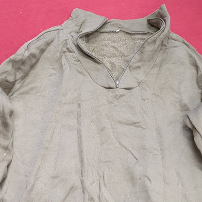 US Army Medium '90s Brown Cold Weather Poly-Pro Top Good Condition (fa04-g533)