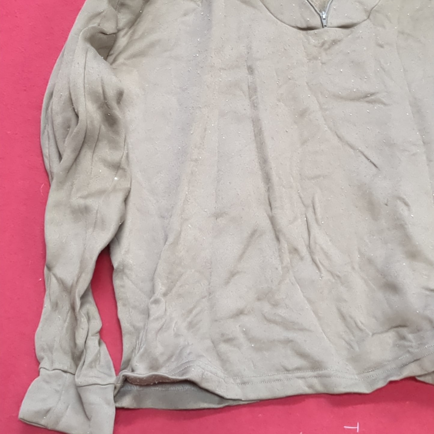 US Army Medium '90s Brown Cold Weather Poly-Pro Top Good Condition (fa04-g533)