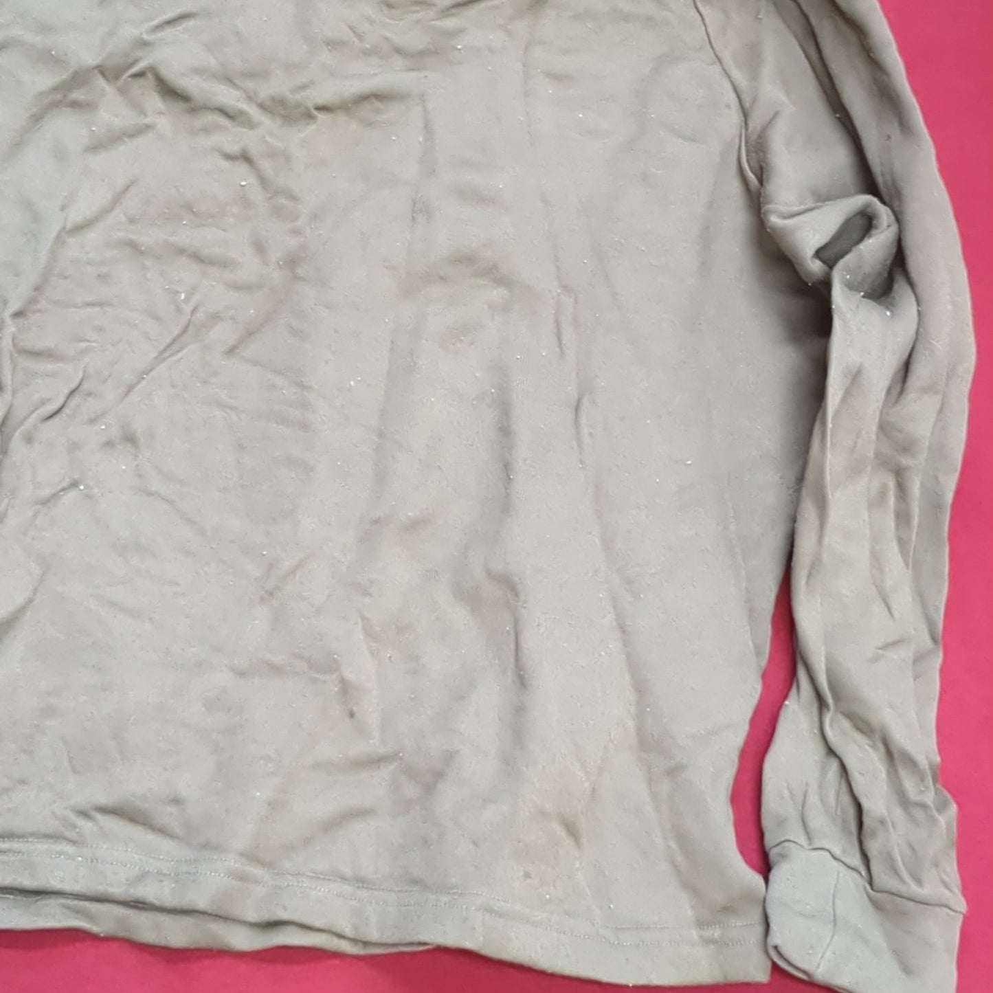 US Army Medium '90s Brown Cold Weather Poly-Pro Top Good Condition (fa04-g533)