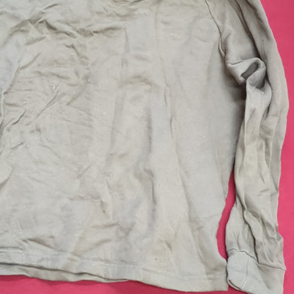 US Army Medium '90s Brown Cold Weather Poly-Pro Top Good Condition (fa04-g533)