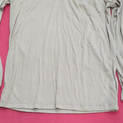 Sekri US Army LARGE 1/4 Zip LW Cold Weather Undershirt Brown Good Condition (fa04-1)