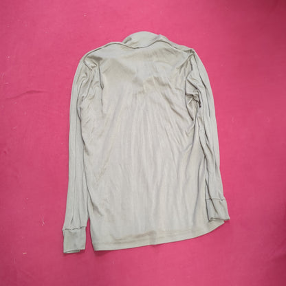 Sekri US Army LARGE 1/4 Zip LW Cold Weather Undershirt Brown Good Condition (fa04-1)