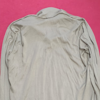 Sekri US Army LARGE 1/4 Zip LW Cold Weather Undershirt Brown Good Condition (fa04-1)