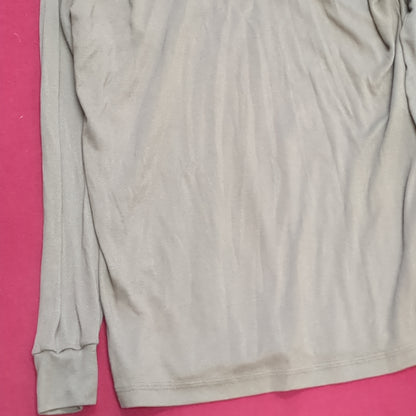 Sekri US Army LARGE 1/4 Zip LW Cold Weather Undershirt Brown Good Condition (fa04-1)