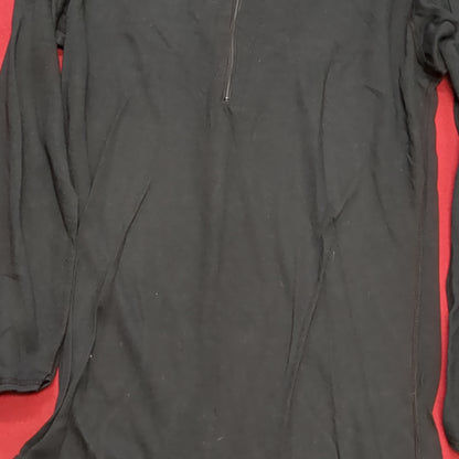 US Army MEDIUM 1/4 Zip MW Cold Weather Undershirt Black Good Condition (fa04-2)