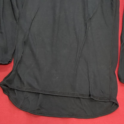 US Army MEDIUM 1/4 Zip MW Cold Weather Undershirt Black Good Condition (fa04-2)