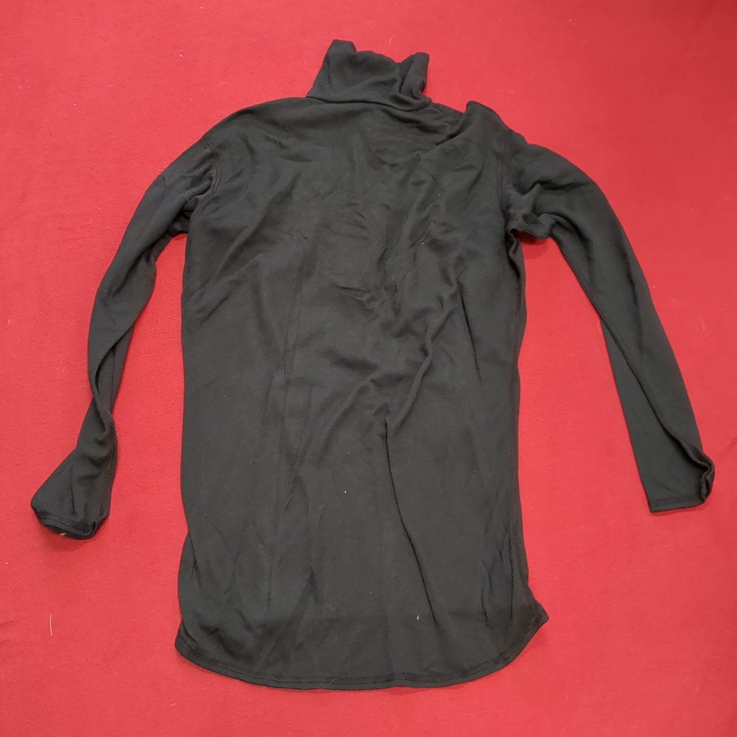 US Army MEDIUM 1/4 Zip MW Cold Weather Undershirt Black Good Condition (fa04-2)