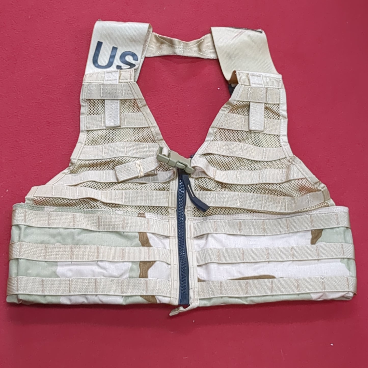 US Army Desert Camouflage FLC Fighting Load Carrier DCU Good Condition (EB16-53)