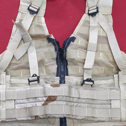 US Army Desert Camouflage FLC Fighting Load Carrier DCU Good Condition (EB16-53)