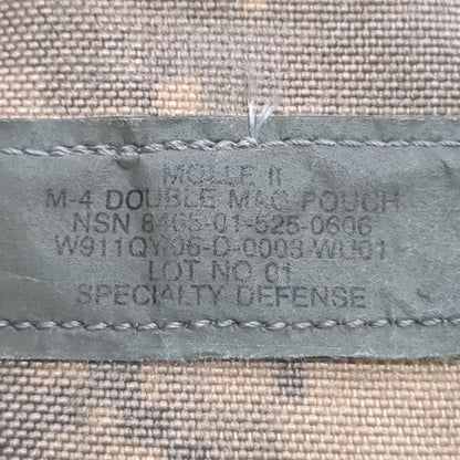 LOT of 2 - US Army Double 2 Magazine Molle Pouch ACU UCP Used (fb12-g93)