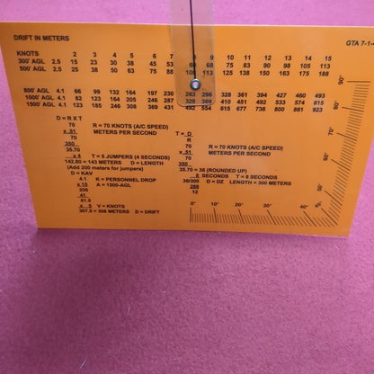 Conversion chart Elevation angles to wind speed knots Excellent Condition (SEP197-MANUAL)