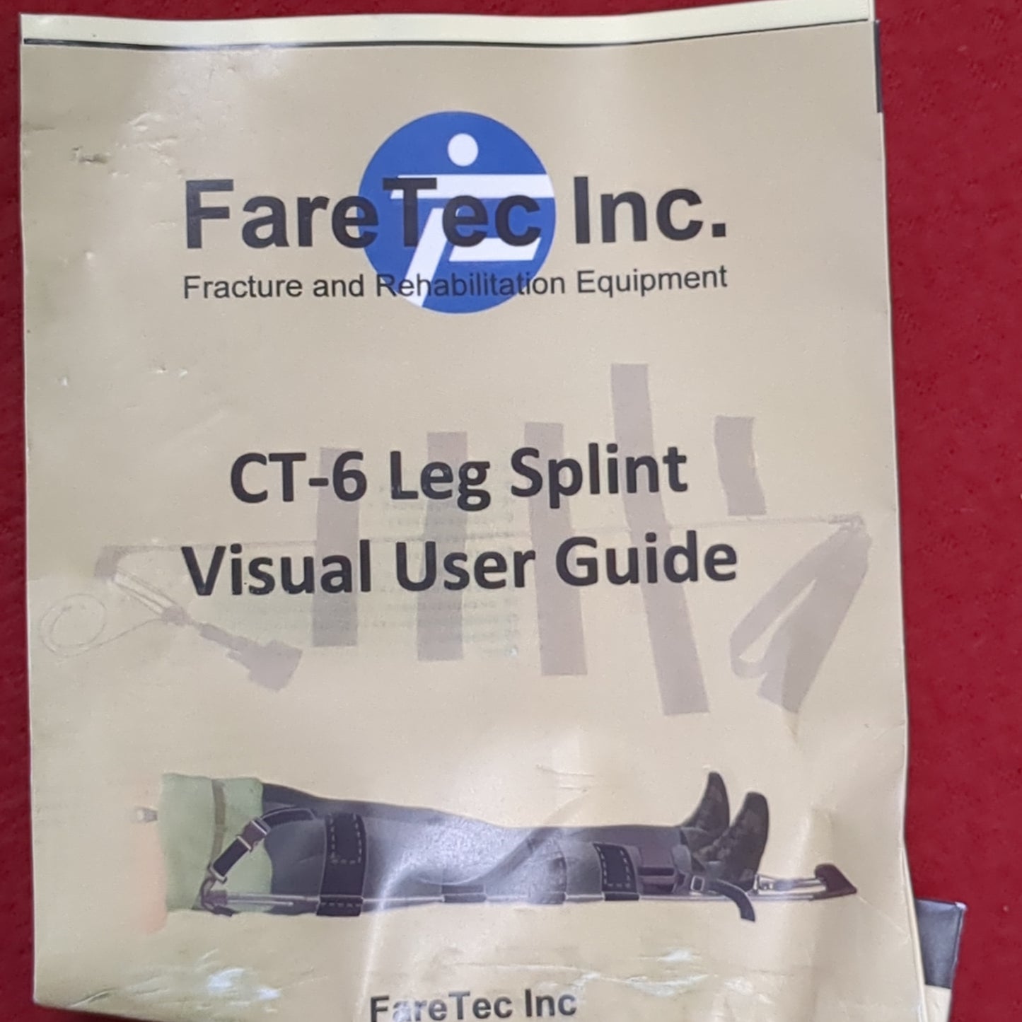 FareTec CT-6 Military Carbon Leg Traction Splint US Army  (14s  (ab05-OCT06)