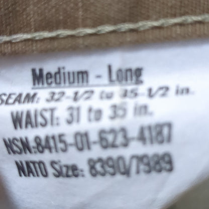 SET of US Army Medium Long Traditional OCP Uniform Top Pants Air Force Good Condition (fc06-OCT19)
