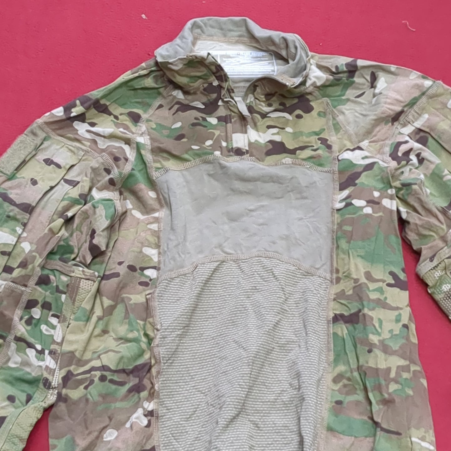 X-Large 1/4 Quarter Zip Type 2 Combat OCP Multicam FRAC Top Shirt USED (cso2- fa15-GUA91)