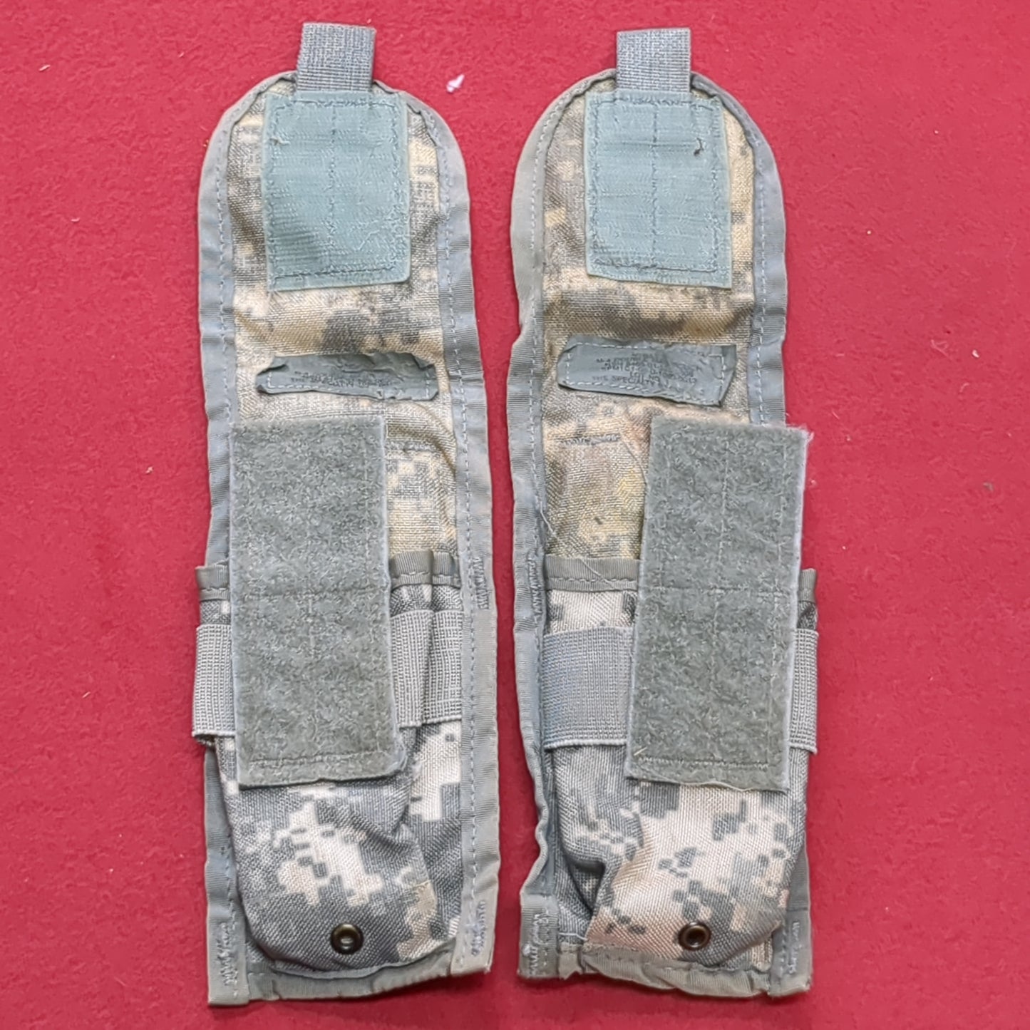 LOT of 2 - US Army Double 2 Magazine Molle Pouch ACU UCP Used (fb12-OCT63)