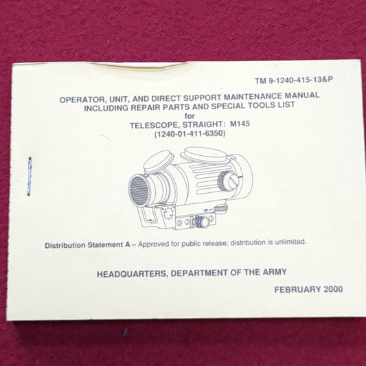 BOOK: FEBRUARY 2000 OPERATORS MAINTENANCE MANUAL TELESCOPE STRAIGHT (box1)