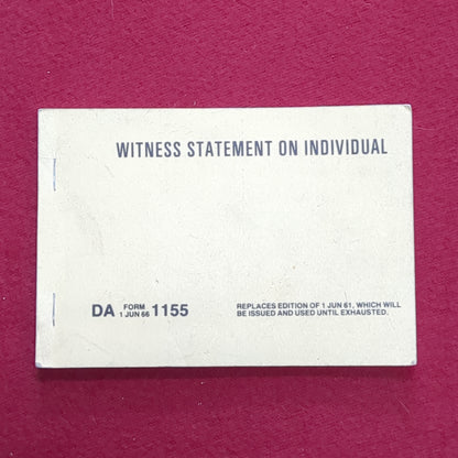 BOOK: 1 JUN 1966 WITNESS STATEMENT ON INDIVIDUAL (box1)