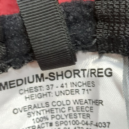 NOS USGI Medium Short Regular 6912 BLACK FLEECE Bib Excellent Condition (31o- da15-06)