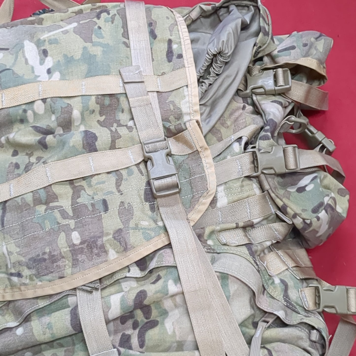 "Ranger Ready' OCP Large Molle II Ruck w/ The Gibson Mod w/ Name Tape & Cat Eyes
