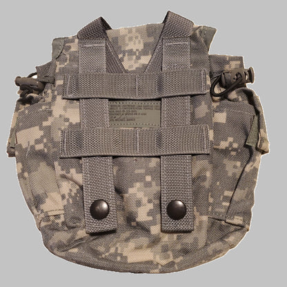 Excellent Condition SET of 2 USGI ACU UCP 1Qt Canteen Pouch General Purpose (ACU-1qt)