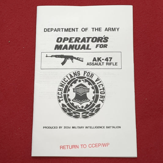 BOOK: Operator's Manual For AK-47 Assault Rifle (Box3)