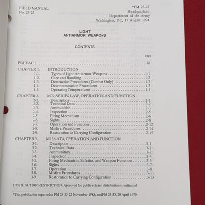 BOOK:  LIGHT ANTIARMOR WEAPONS  (box4)