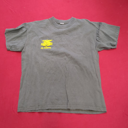 US Military Lancero Dark Subdued Green T-Shirt Large Used (aa12-OCT172)