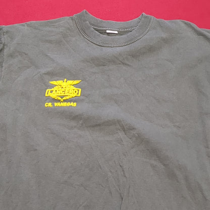 US Military Lancero Dark Subdued Green T-Shirt Large Used (aa12-OCT172)