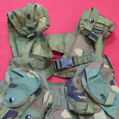 US Army Military Woodland Camouflage Enhanced Tactical Load Bearing Vest LBV Specialty Plastic Products Excellent Condition (eb07-OCT173)
