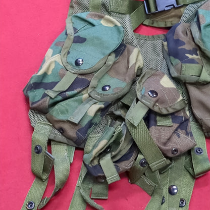 US Army Military Woodland Camouflage Enhanced Tactical Load Bearing Vest LBV Specialty Plastic Products Excellent Condition (eb07-OCT173)