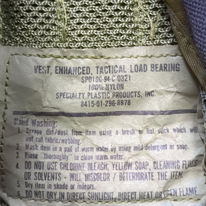 US Army Military Woodland Camouflage Enhanced Tactical Load Bearing Vest LBV Specialty Plastic Products Excellent Condition (eb07-OCT173)
