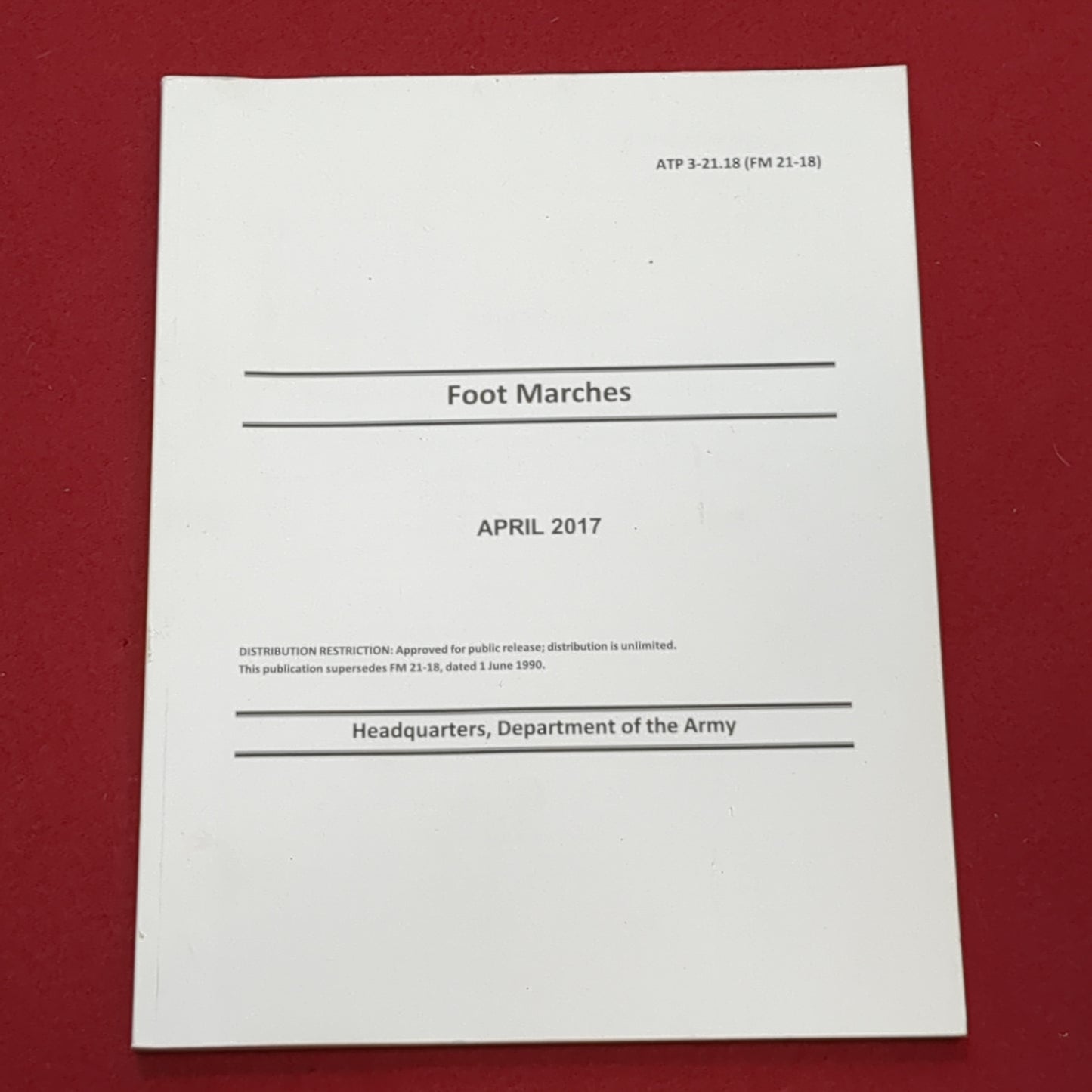BOOK:  FOOT MARCHES APRIL 2017 (box6)