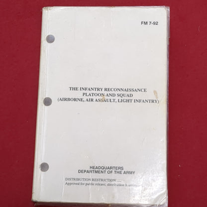 BOOK:  THE INFANTRY RECONNAISSANCE PLATOON AND SQUAD (AIRBORNE, AIR ASSAULT, LIGHT INFANTRY) (box6)