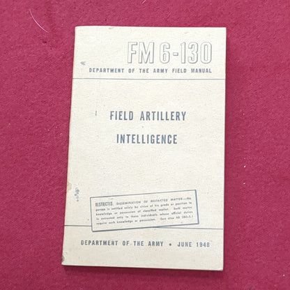 BOOK: FIELD ARTILLERY INTERRIGENCE JUNE 1948 (box6)