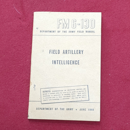 BOOK: FIELD ARTILLERY INTERRIGENCE JUNE 1948 (box6)