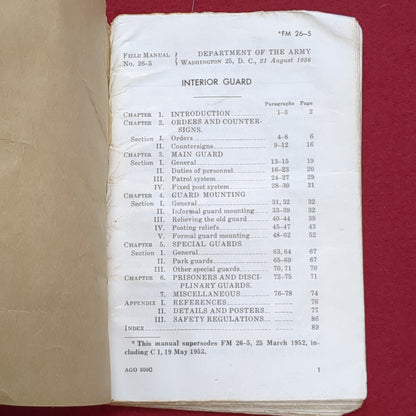 BOOK:  INTERIOR GUARD AUGUST 1956 (box6)