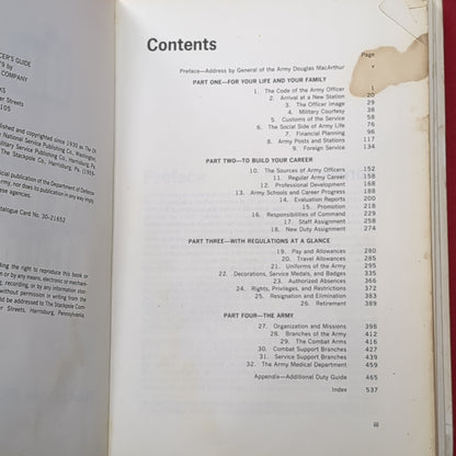 BOOK:  THE ARMY OFFICER'S GUIDE 40TH EDITION 1979  (CONTINUOSLY PUBLISHED AND COPYRIGHTED SINCE 1930 )  (box8)