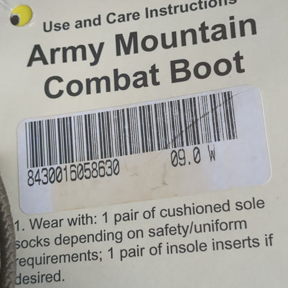 NWT US Army Deployment 9.0W Bates Combat Hiker Boots (hc08-OCT200)