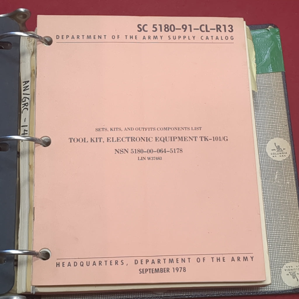 BOOK SETS, KITS, AND OUTFITS COMPONENTS LIST TOOL KIT, ELECTRONIC EQU Gibsons Tactical Tavern