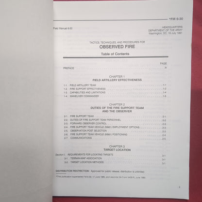 BOOK: TACTICS, TECHNIQUES, AND PROCEDURES FOR OBSERVED FIRE17 JUNE 1985 (box9)