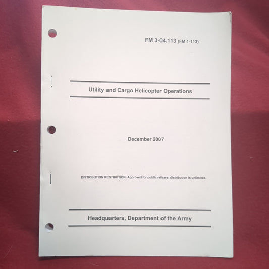 BOOK:: UTIILITY AND CARGO HELICOPTER OPERATIONS DECEMBER 2007  (box9)
