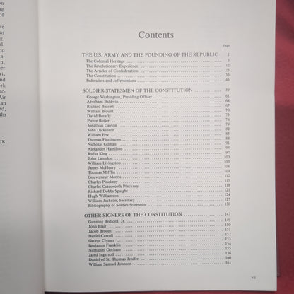 BOOK:  SOLDIER-STATESMEN OF THE  CONSTITUTION 5 FEBRUARY 1987 (HARDBACK BOOK) (box9)