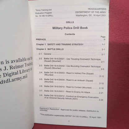 BOOK: MILITARY POLICE (MP) DRILLS 18 APRIL 2001 (box10)