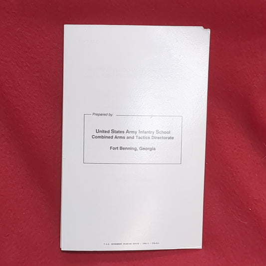 BOOK:  FIGHTING POSITION CONSTRUCTION INFANTRY LEADER'S REFERENCE CARD JANUARY 1994  (box12)