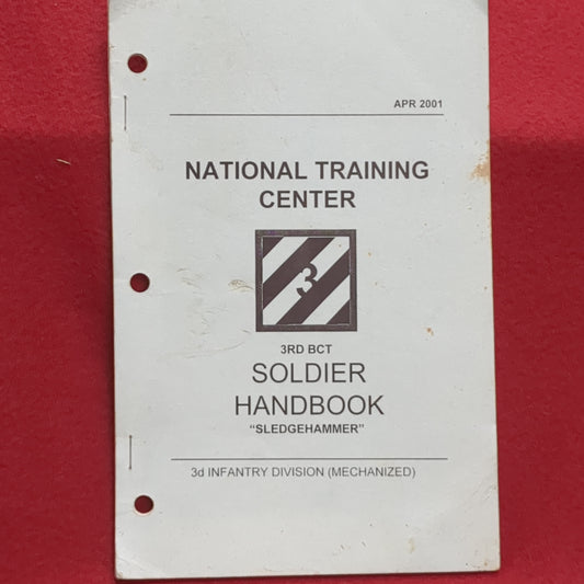 ER" 3D INFANTRY DIVISION (MECHANIZED) APRIL 2001 (box10)