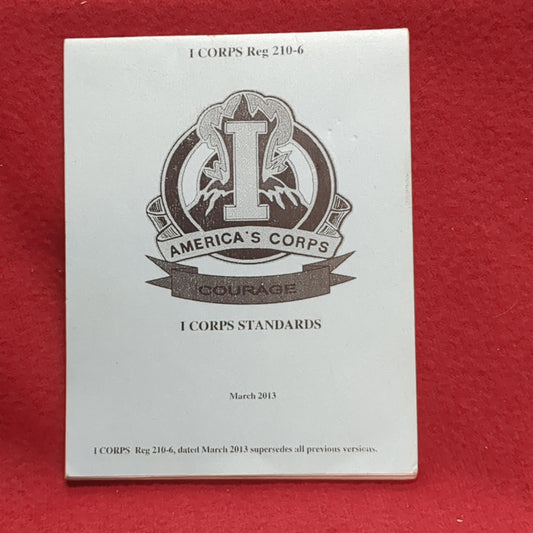 BOOK:  AMERICA'S CORPS 1 CORPS STANDARDS MARCH 2013 (box10)