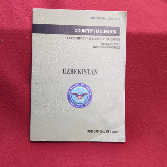 BOOK:  COUNTRY HANDBOOK: A FIELD-READY REFERENCE PUBLICATION UZBEKISTAN: NOVEMBER 2001 (box11)