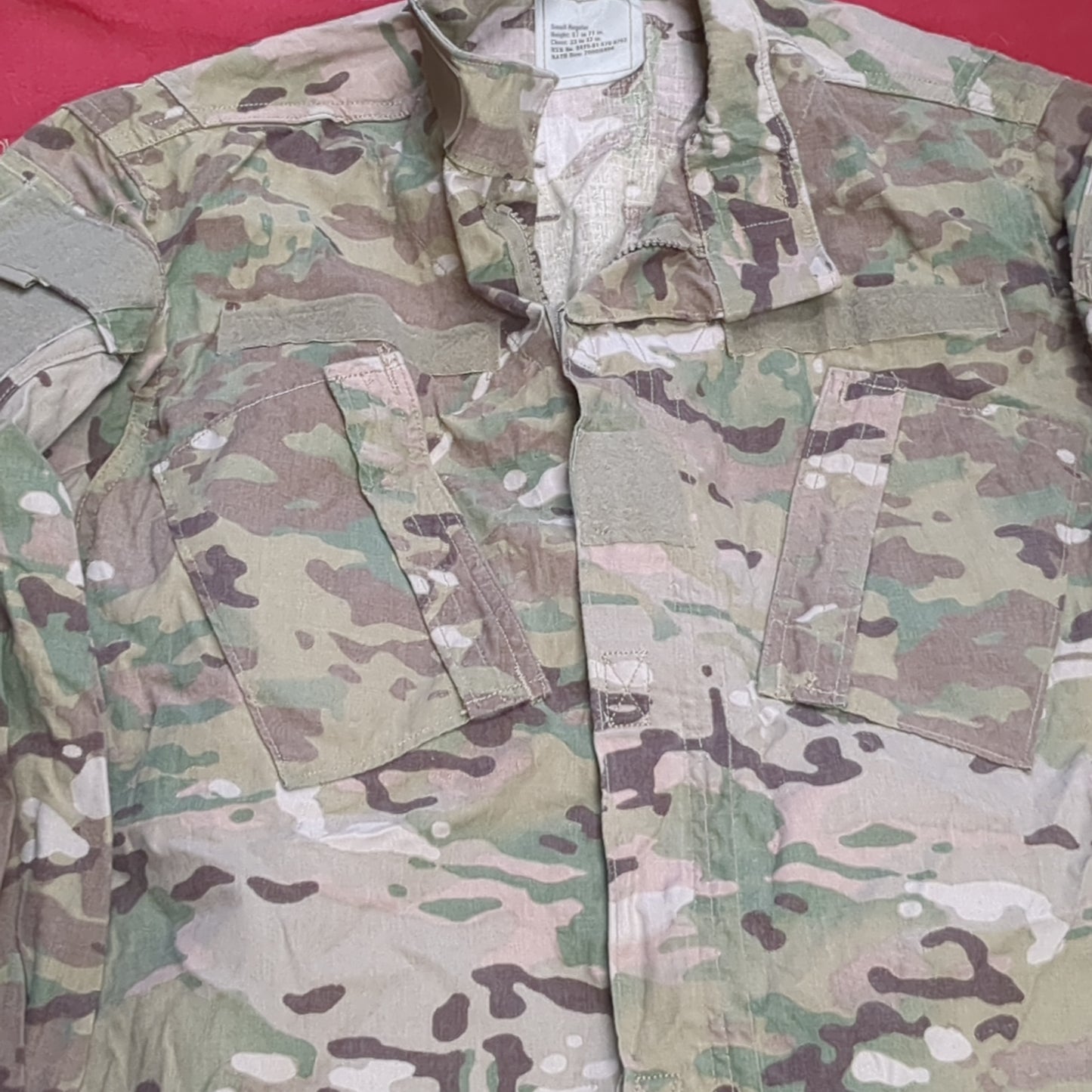 SET of US Army Small Regular Multicam Uniform FRAC Top Pants Excellent Condition (ec10-NOV15)